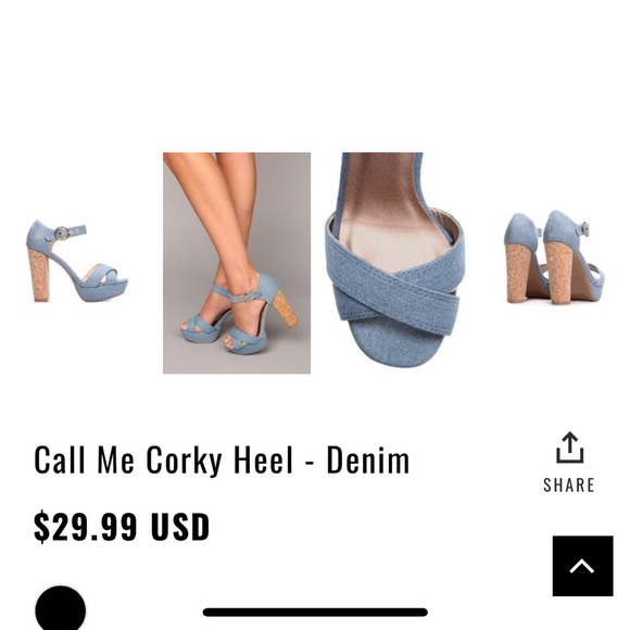 Brand new denim block heels size 10 - Picture 7 of 7